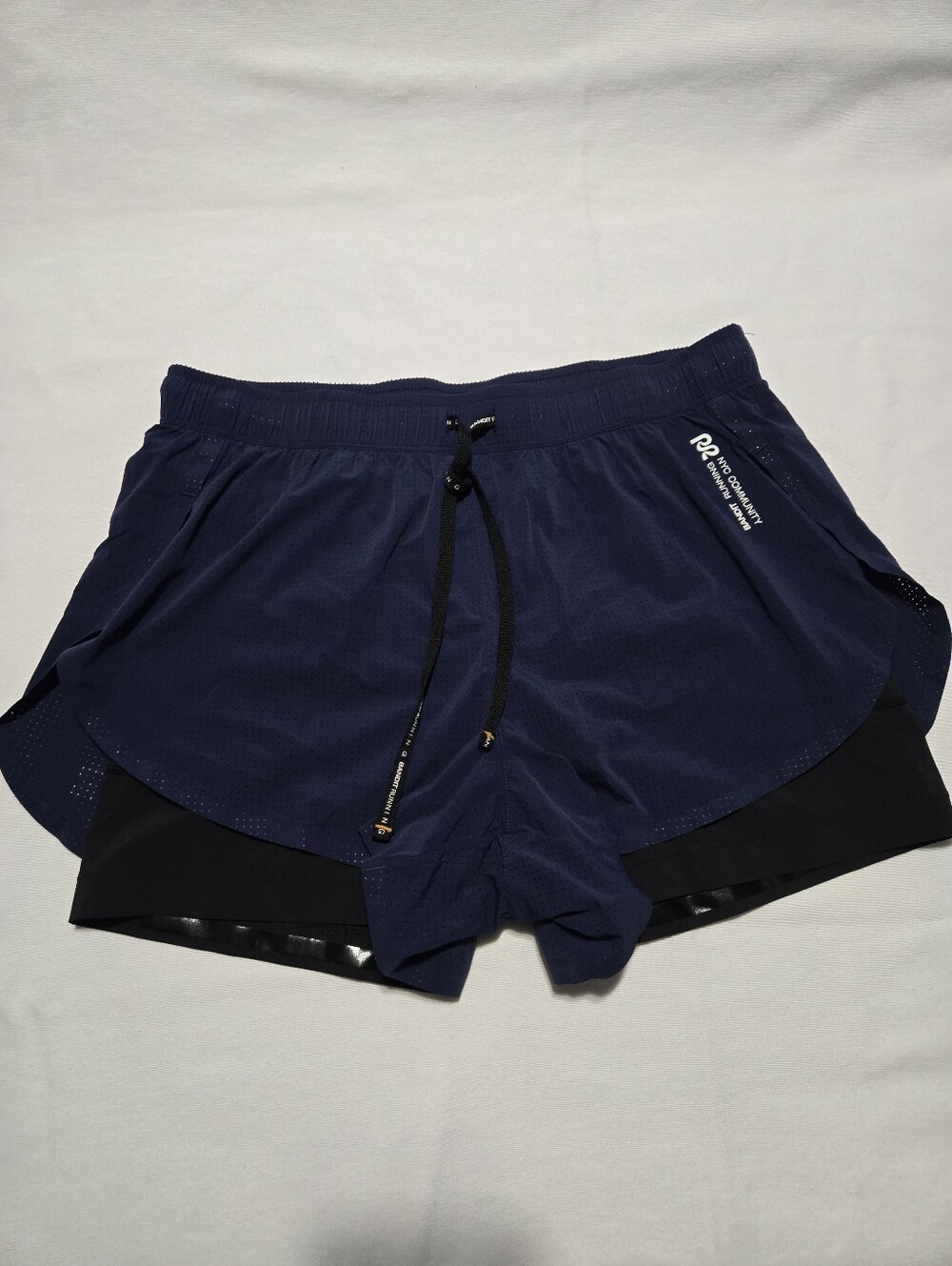 Bandit Vento 2 in 1 Running NYC Shorts Navy Blue And Black sz L